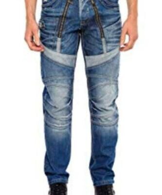 Cipo & Baxx Heren Jeans Straight Fit Regular Op=Op