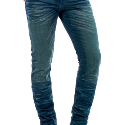 Cipo & Baxx heren jeans broek 5 pocket design recht vintage denim slim fit broek green