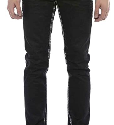 Cipo & Baxx Heren Jeans CD 553 Broek Regular Fit Denim Zwart
