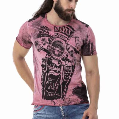Men's T-shirt CIPO & BAXX CT704 Burgundy