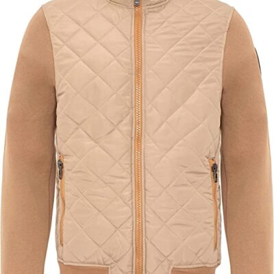 Cipo & Baxx overgangsjack voor heren, gewatteerd jack, sweatjack met diamantpatroon CJ295