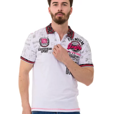 Cipo and Baxx CT738 heren poloshirt met trendy print