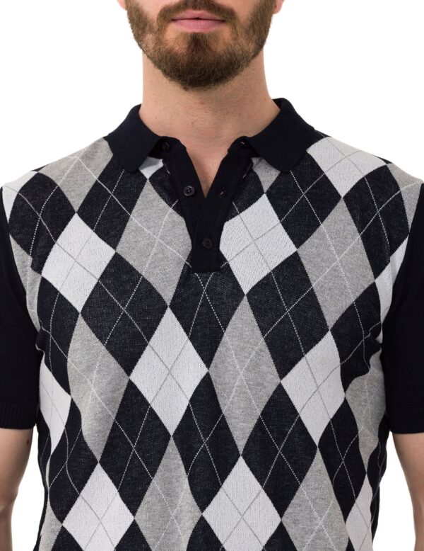 Cipo and Baxx heren poloshirt geruit patroon gebreide stof - Afbeelding 7