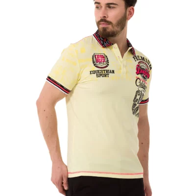 Cipo and Baxx CT738 heren poloshirt met trendy print