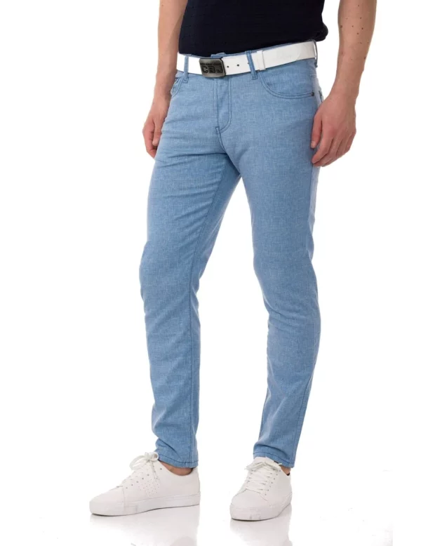 CD840 herenspijkerbroek in modieuze slim fit BLUE - Afbeelding 3