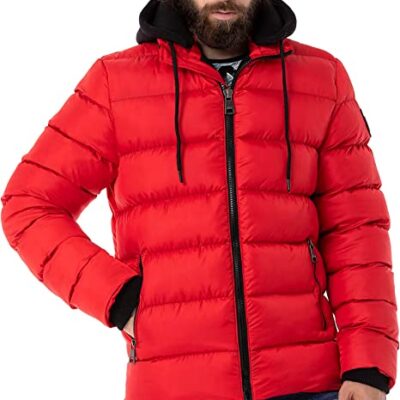 Cipo & Baxx CM202 Gewatteerde jas voor heren, winterjas