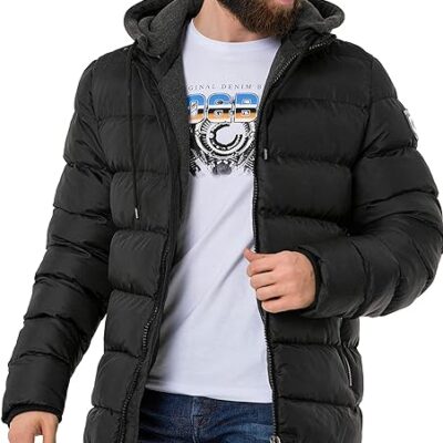 Cipo & Baxx CM202 Gewatteerde jas voor heren, winterjas