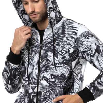 Cipo & Baxx Heren sweatjack met capuchon sweatshirt sweater
