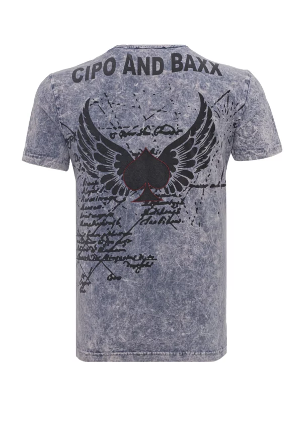 CT800 Heren T-shirt met ronde hals – Wassen & Eagle Print - Afbeelding 9