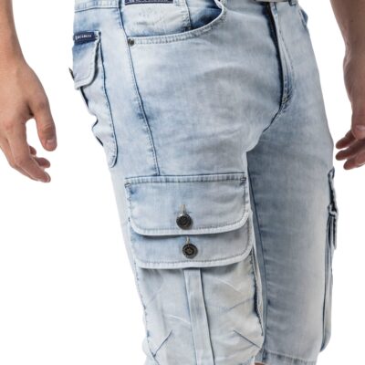 CK306 Heren Capri – Denim stijl met cargozakken